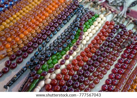 colored rosary - old rosary - turkish man accessories
