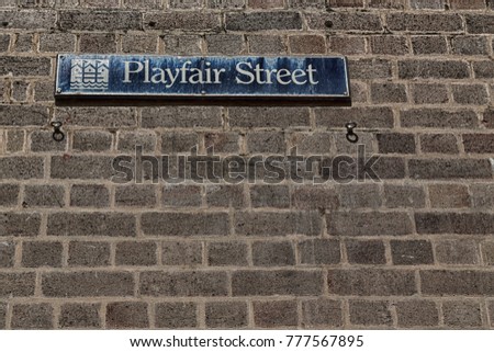 in Australia Sidney the sign of  playfair street in the wall
