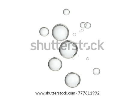 Floating bubbles isolated over a white background.