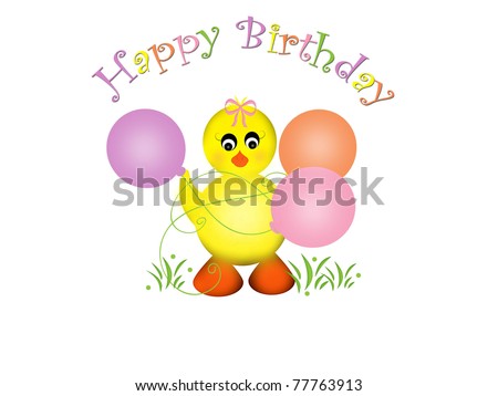 Baby Chick - Happy Birthday