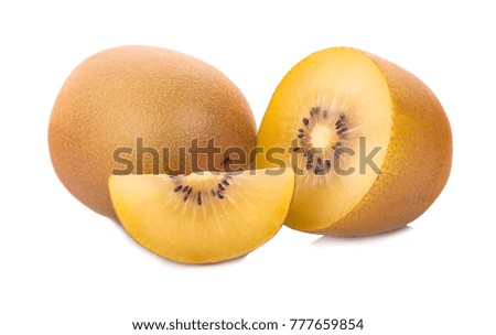 Yellow Flesh Kiwi Fruit Isolated