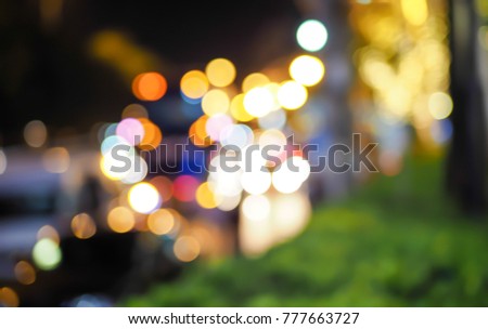 Bokeh background in the city.
