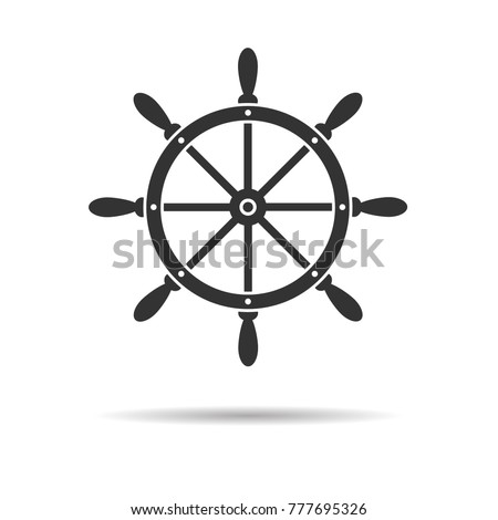 rudder vector icon Royalty-Free Stock Photo #777695326