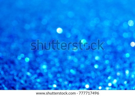 blue background Abstract Bokeh Christmas.