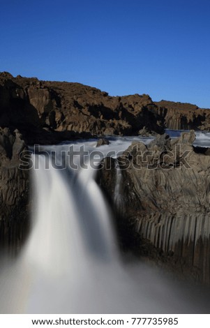 Aldeyjarfoss - a waterfall in the Skjalfandafljot River in northern Iceland