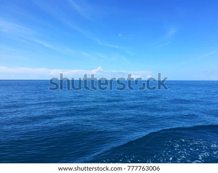 beautiful sea with blue sky (Thailand)