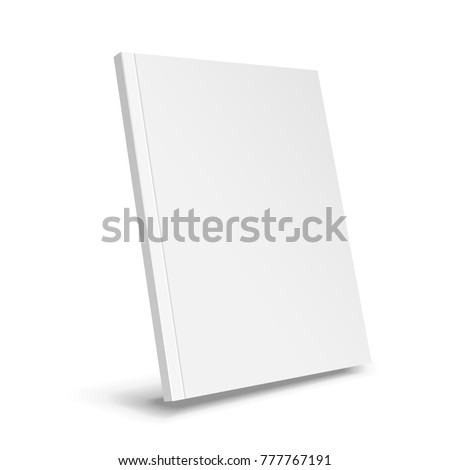 Blank Cover Of Magazine, Book, Booklet, Brochure. Illustration Isolated On White Background. Mock Up Template Ready For Your Design. Vector EPS10 Royalty-Free Stock Photo #777767191