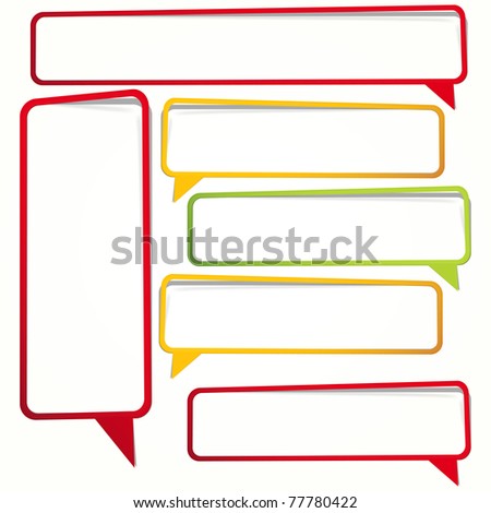 Long sticker in the form of an empty frame for your text.