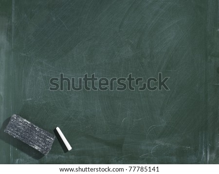 Greenboard / chalkboard texture. With eraser and chalk traces