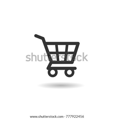 Shopping cart vector icon Royalty-Free Stock Photo #777922456