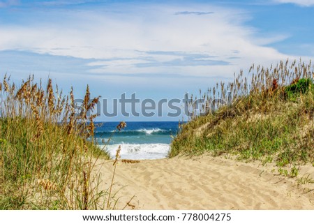 Pathway to the beach Royalty-Free Stock Photo #778004275