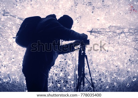 Photographer taking picture
