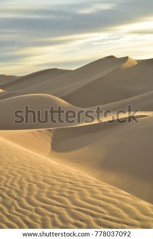 sand dune landscape Imperial Sand Dunes, California Royalty-Free Stock Photo #778037092