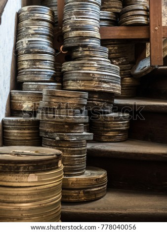 Old - school film stocks stored in the attic