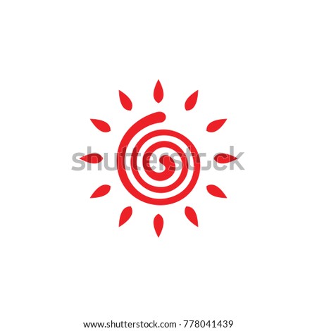 Abstract Sun logo design vector