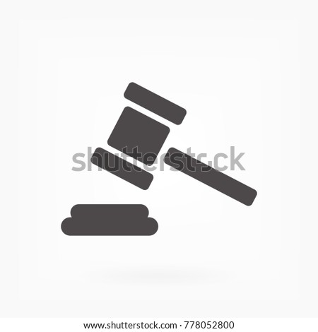 Vector icon hammer court 10 EPS Royalty-Free Stock Photo #778052800
