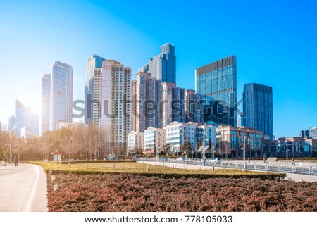 The skyscrapers and skylines of the urban architectural landscap