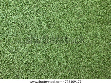 Green artificial grass.