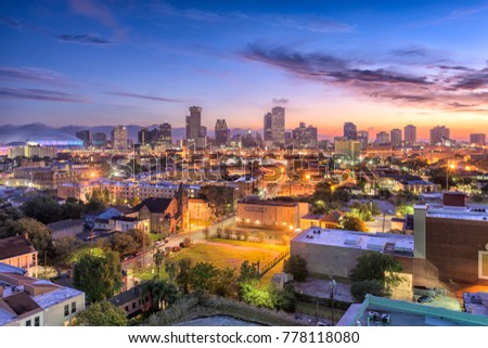New Orleans, Louisiana, USA downtown skyline.