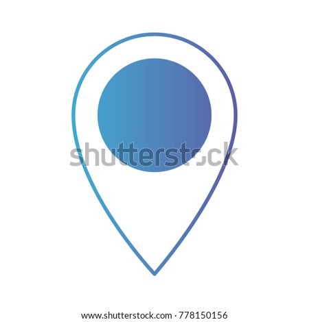 map pointer flat icon in degraded blue to purple color contour