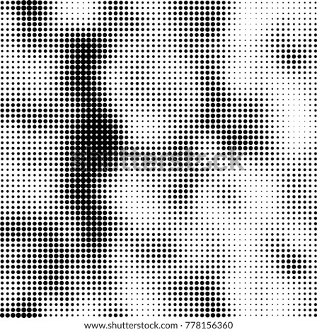 Halftone black and white pattern. Abstract monochrome vector background. Texture for print and design