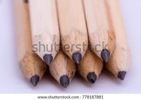 Graphite pencils closeup