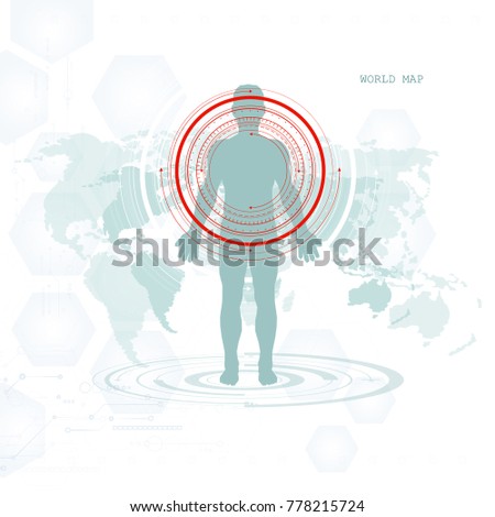 Global network connection. World map technology composition concept of global business. Vector Illustration.