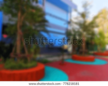blur image of view in park of hospital