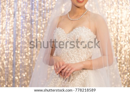 Bride in White Wedding Gown