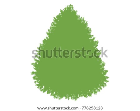 Vector illustration of a Christmas Tree Silhouette 