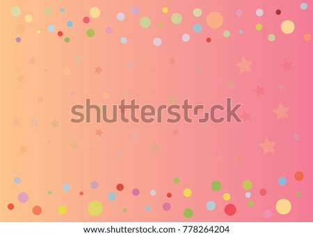 Colorful cute polka dots and Colorful stars  pastel  abstract background