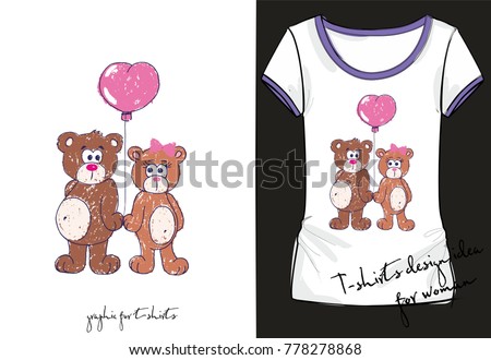 Cute t-shirt with bear