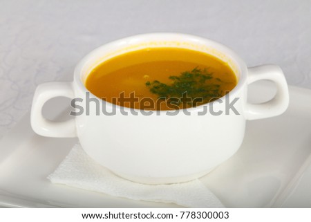 Chicken soup with dill