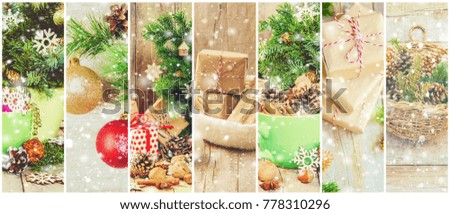 collage of Christmas pictures. 