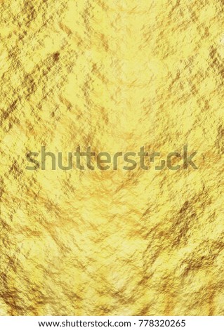 The vertical golden blank textured metallic paper background