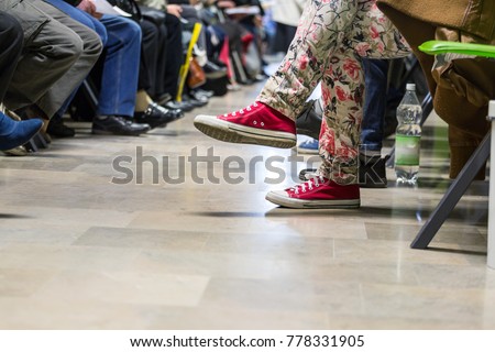 Many people in a waiting room to see a doctor Royalty-Free Stock Photo #778331905