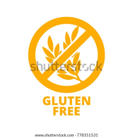 Gluten free icon. Vector round badge