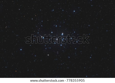 The open star cluster Messier 44 / Praesepe in the constellation Cancer
