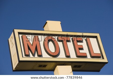 Motel neon signage