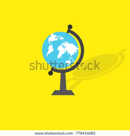 Earth globe ball icon. Vector illustration.
