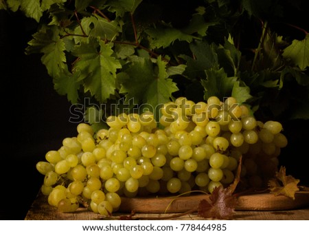 grapes yellow ripe still life