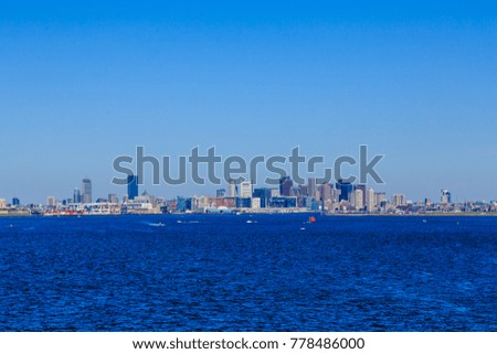 Skyline of Boston from Harbor