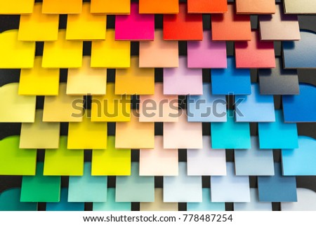 Colorful shingle pantone