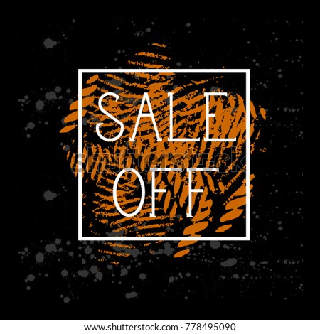 Sale Off Poster Background Grunge Paint Splatter Black Friday Discount Banner Design Vector Illustration