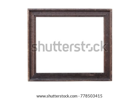 picture frame wood on isolated