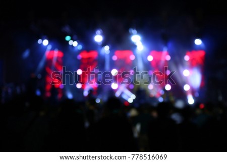 blurred lighting background in concert