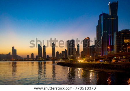 Panama City Sunset Royalty-Free Stock Photo #778518373