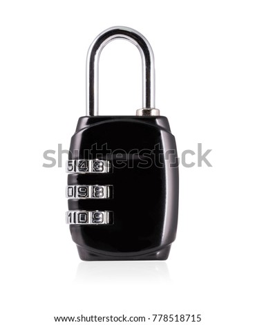 key lock isolated on white background.Clipping Path.Clipping Pat