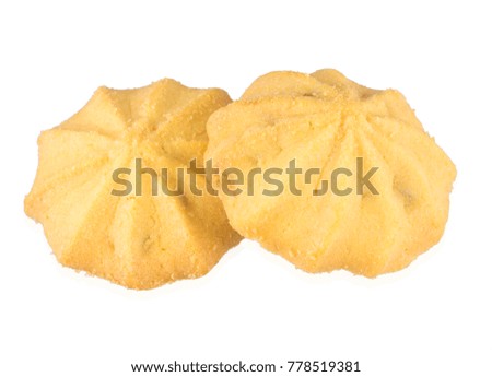  cookie isolated on white background.Clipping Path.