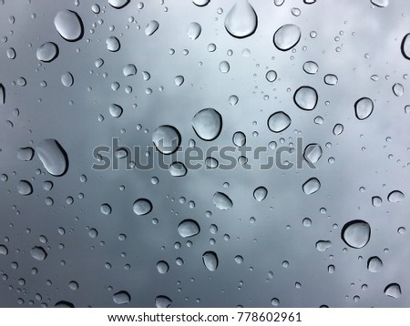 Abstract background with rainy drop on glass